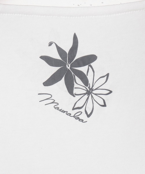 Maunaloa(マウナロア)の「【Maunaloa】ティアレリーフTシャツ(Tシャツ/カットソー・レディース・ブルー/オフホワイト/ブラック・L/M/XL)」の7枚目の写真