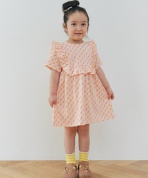 moimoln（モイモルン）の「【吸汗速乾】幾何学柄フリル半袖ワンピース（ワンピース）」