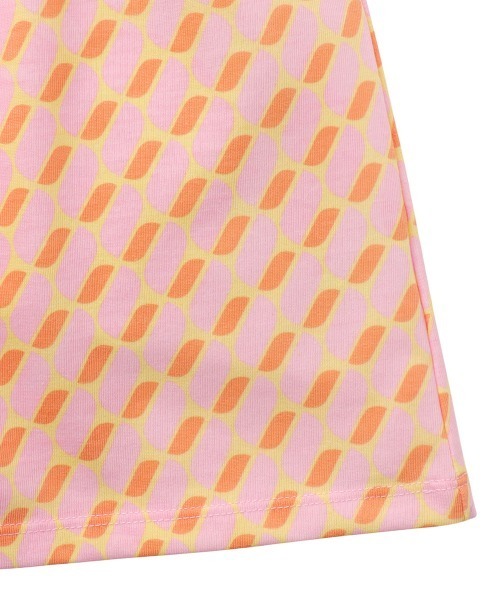moimoln（モイモルン）の「【吸汗速乾】幾何学柄フリル半袖ワンピース（ワンピース・キッズ・ピンク・80ｃｍ/90cm/100cm/110cm/120cm/130cm）」の7枚目の写真