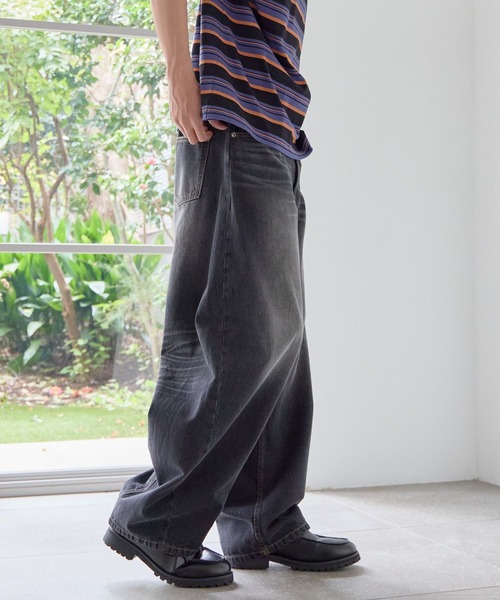 PBLIM（ページボーイリム）の「《UNISEX/３サイズ展開》サマースラブデニム（デニムパンツ・レディース・ブラック/ブルー・SMALL/MEDIUM/LARGE）」の21枚目の写真