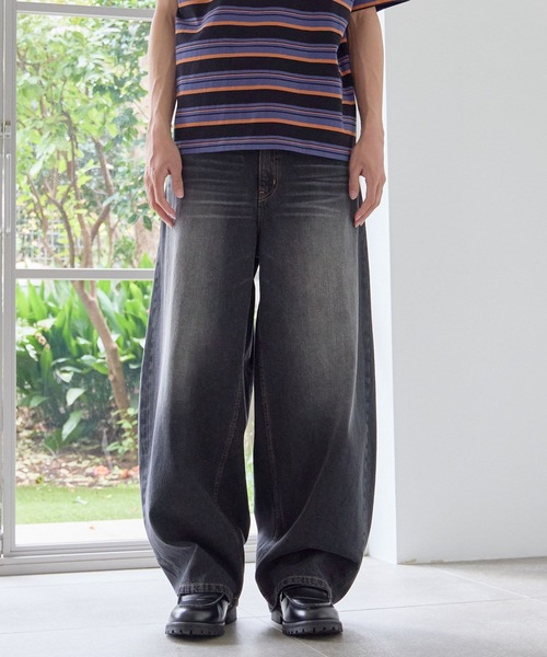 PBLIM（ページボーイリム）の「《UNISEX/３サイズ展開》サマースラブデニム（デニムパンツ・レディース・ブラック/ブルー・SMALL/MEDIUM/LARGE）」の22枚目の写真
