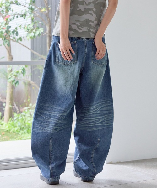 PBLIM（ページボーイリム）の「《UNISEX/３サイズ展開》サマースラブデニム（デニムパンツ・レディース・ブラック/ブルー・SMALL/MEDIUM/LARGE）」の16枚目の写真