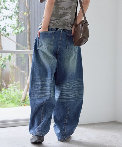 PBLIM（ページボーイリム）の「《UNISEX/３サイズ展開》サマースラブデニム（デニムパンツ・レディース・ブラック/ブルー・SMALL/MEDIUM/LARGE）」の17枚目の写真