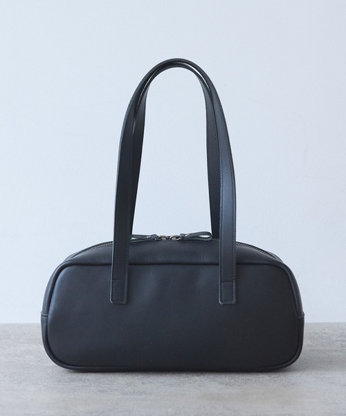bulle de savon(ビュルデサボン)の「leather yokonaga bag(ハンドバッグ・レディース・ブラック/ダークブラウン・FREE)」の4枚目の写真