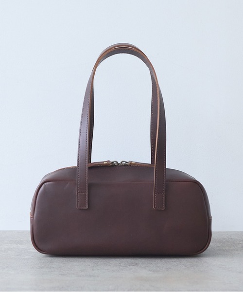 bulle de savon(ビュルデサボン)の「leather yokonaga bag(ハンドバッグ・レディース・ブラック/ダークブラウン・FREE)」の3枚目の写真
