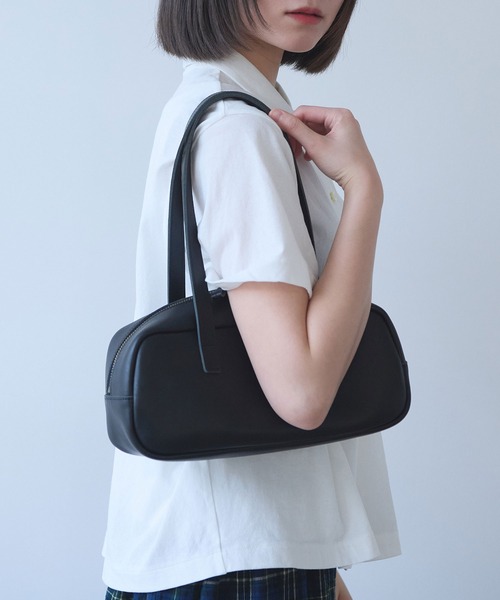 bulle de savon(ビュルデサボン)の「leather yokonaga bag(ハンドバッグ・レディース・ブラック/ダークブラウン・FREE)」の10枚目の写真