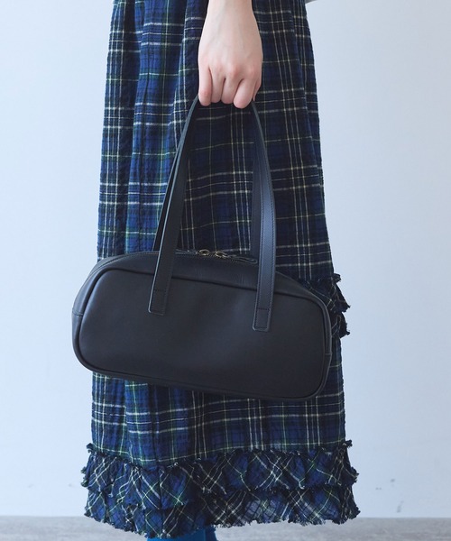 bulle de savon(ビュルデサボン)の「leather yokonaga bag(ハンドバッグ・レディース・ブラック/ダークブラウン・FREE)」の13枚目の写真