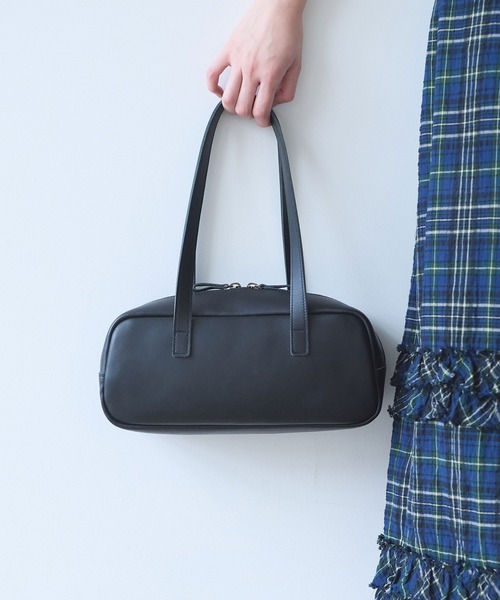 bulle de savon(ビュルデサボン)の「leather yokonaga bag(ハンドバッグ・レディース・ブラック/ダークブラウン・FREE)」の14枚目の写真