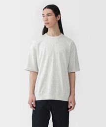 無印良品（ムジルシリョウヒン）の「紳士 ライトスウェットクルーネック五分袖Tシャツ（Tシャツ/カットソー）」