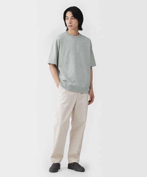 無印良品(ムジルシリョウヒン)の「紳士 ライトスウェットクルーネック五分袖Tシャツ(Tシャツ/カットソー・メンズ・ブルー系/グレー/ブラック/オートミール・XL/L/M/S)」の10枚目の写真
