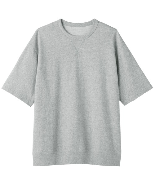 無印良品(ムジルシリョウヒン)の「紳士 ライトスウェットクルーネック五分袖Tシャツ(Tシャツ/カットソー・メンズ・ブルー系/グレー/ブラック/オートミール・XL/L/M/S)」の11枚目の写真