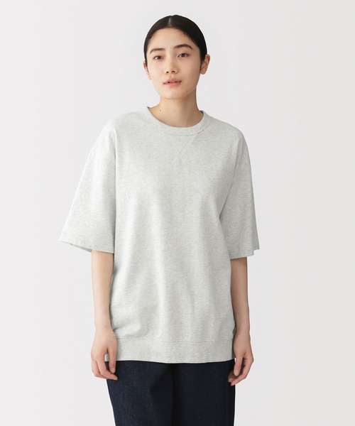 無印良品(ムジルシリョウヒン)の「紳士 ライトスウェットクルーネック五分袖Tシャツ(Tシャツ/カットソー・メンズ・ブルー系/グレー/ブラック/オートミール・XL/L/M/S)」の13枚目の写真