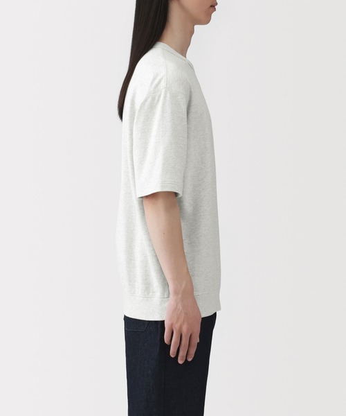 無印良品(ムジルシリョウヒン)の「紳士 ライトスウェットクルーネック五分袖Tシャツ(Tシャツ/カットソー・メンズ・ブルー系/グレー/ブラック/オートミール・XL/L/M/S)」の15枚目の写真
