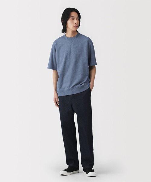 無印良品(ムジルシリョウヒン)の「紳士 ライトスウェットクルーネック五分袖Tシャツ(Tシャツ/カットソー・メンズ・ブルー系/グレー/ブラック/オートミール・XL/L/M/S)」の21枚目の写真