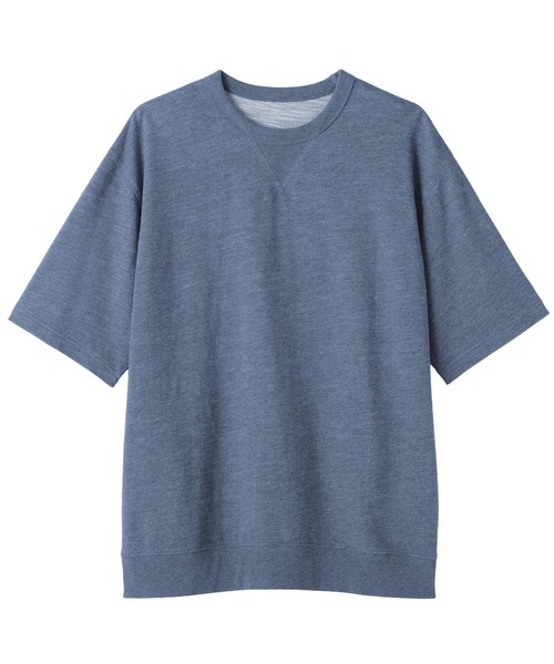 無印良品(ムジルシリョウヒン)の「紳士 ライトスウェットクルーネック五分袖Tシャツ(Tシャツ/カットソー・メンズ・ブルー系/グレー/ブラック/オートミール・XL/L/M/S)」の22枚目の写真