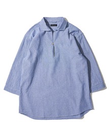 TETE HOMME（テットオム）の「【WEB限定】パナマ織り7分袖カプリシャツ / スキッパーシャツ（シャツ/ブラウス）」