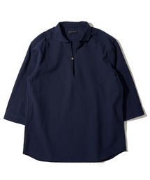 TETE HOMME（テットオム）の「【WEB限定】パナマ織り7分袖カプリシャツ / スキッパーシャツ（シャツ/ブラウス）」