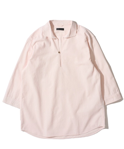 TETE HOMME(テットオム)の「【WEB限定】パナマ織り7分袖カプリシャツ / スキッパーシャツ(シャツ/ブラウス・メンズ・ブルー/ホワイト系1/ブラック/ベージュ/ミント/ネイビー/ネイビー系1/ピンク・LARGE/X-LARGE)」の8枚目の写真
