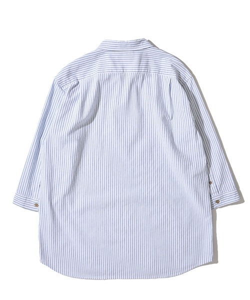 TETE HOMME(テットオム)の「【WEB限定】パナマ織り7分袖カプリシャツ / スキッパーシャツ(シャツ/ブラウス・メンズ・ブルー/ホワイト系1/ブラック/ベージュ/ミント/ネイビー/ネイビー系1/ピンク/ホワイト・LARGE/X-LARGE/MEDIUM)」の11枚目の写真