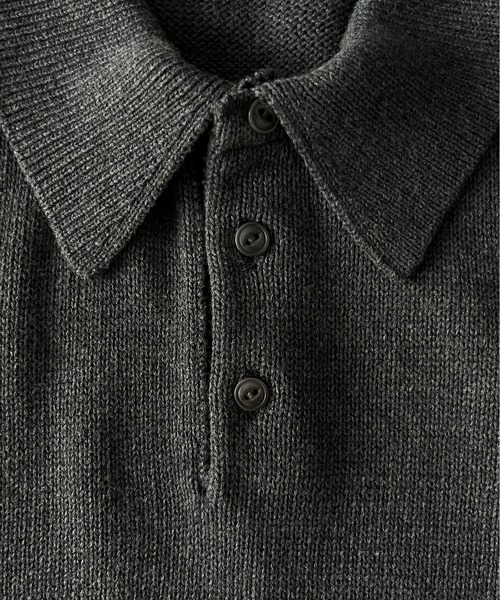 KAIKO(カイコー)の「KAIKO knit polo shirt(ニット/セーター・メンズ・ダークグレー・2)」の6枚目の写真