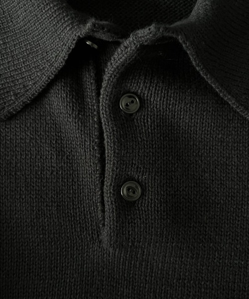 KAIKO(カイコー)の「KAIKO knit polo shirt(ニット/セーター・メンズ・ダークグレー・2)」の13枚目の写真