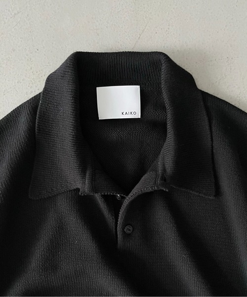 KAIKO(カイコー)の「KAIKO knit polo shirt(ニット/セーター・メンズ・ダークグレー・2)」の12枚目の写真