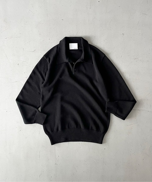 KAIKO(カイコー)の「KAIKO knit polo shirt(ニット/セーター・メンズ・ダークグレー・2)」の11枚目の写真