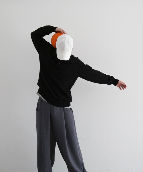 KAIKO(カイコー)の「KAIKO knit polo shirt(ニット/セーター・メンズ・ダークグレー・2)」の10枚目の写真