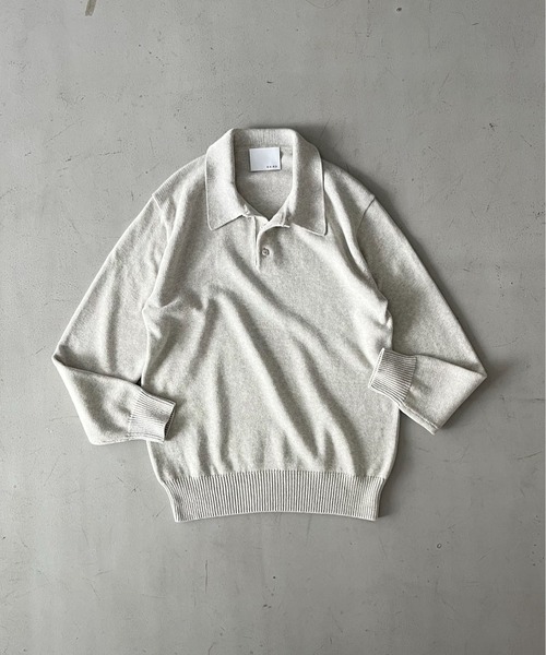 KAIKO(カイコー)の「KAIKO knit polo shirt(ニット/セーター・メンズ・ダークグレー・2)」の17枚目の写真