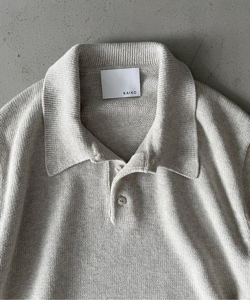 KAIKO(カイコー)の「KAIKO knit polo shirt(ニット/セーター・メンズ・ダークグレー・2)」の18枚目の写真