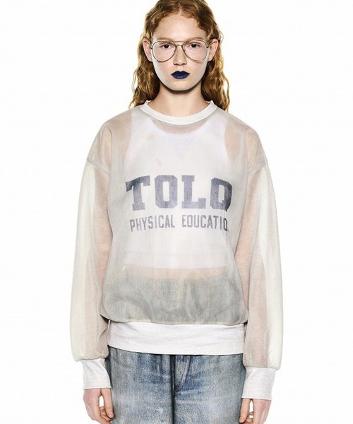 TOLQ(トルク)の「Skeleton Sweat Shirt(スウェット・メンズ・グレー・2/3)」の1枚目の写真
