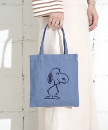 Vintage PEANUTS（ビンテージピーナッツ）の「"09"≪Vintage PEANUTS≫1ポケット キャンバス 刺繍 ミニ トートバッグ（トートバッグ）」