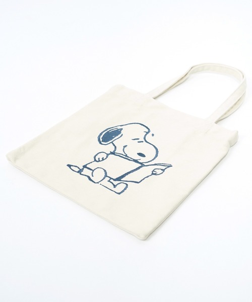 Vintage PEANUTS（ビンテージピーナッツ）の「"09"≪Vintage PEANUTS≫1ポケット キャンバス 刺繍 ミニ トートバッグ（トートバッグ・レディース・アイボリー/ネイビー・ONE SIZE）」の20枚目の写真