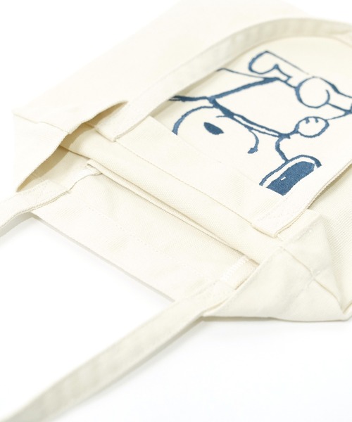 Vintage PEANUTS（ビンテージピーナッツ）の「"09"≪Vintage PEANUTS≫1ポケット キャンバス 刺繍 ミニ トートバッグ（トートバッグ・レディース・アイボリー/ネイビー・ONE SIZE）」の15枚目の写真