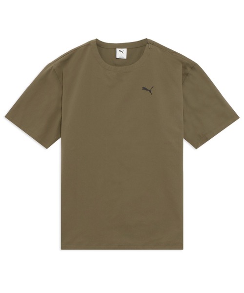 PUMA(プーマ)の「PUMA プーマ メンズ ESS エレベーテッド ウーブン クルーネック 半袖 Tシャツ(Tシャツ/カットソー・メンズ・グリーン系その他/ブラック/サンドベージュ/ネイビー・SMALL/MEDIUM/LARGE/X-LARGE/XX-LARGE)」の1枚目の写真
