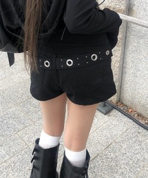 anyonemore | バックスタッズアイレットベルトショートパンツ(その他パンツ)