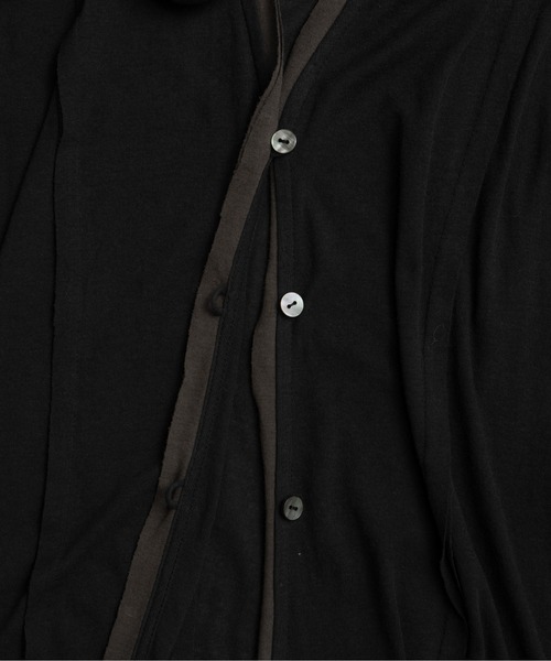 PRANK PROJECT（プランクプロジェクト）の「【2026Summer Pre-Order】アウトシームジャージーカーデ / Outseam Jersey Cardigan（カーディガン/ボレロ・レディース・ライトグレー/ブラック・FREE）」の20枚目の写真