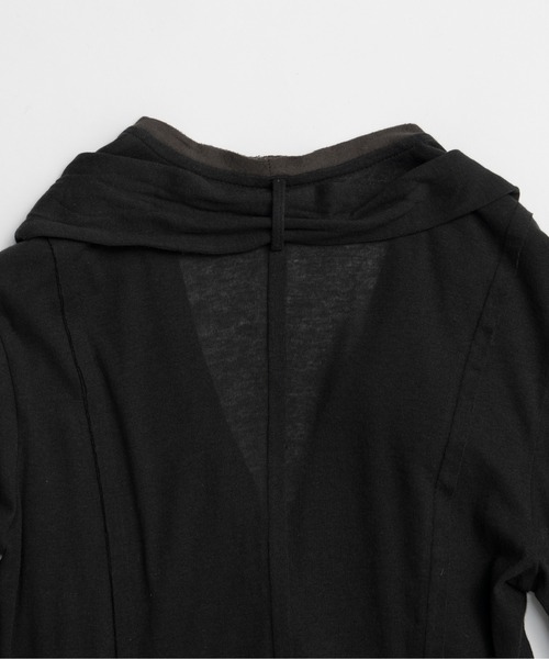 PRANK PROJECT（プランクプロジェクト）の「【2026Summer Pre-Order】アウトシームジャージーカーデ / Outseam Jersey Cardigan（カーディガン/ボレロ・レディース・ライトグレー/ブラック・FREE）」の19枚目の写真