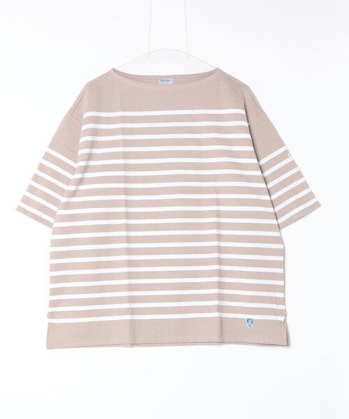 ORCIVAL（オーシバル）の「ORCIVAL/WIDE BOAT NECK S/S P.O.（Tシャツ/カットソー・メンズ・ホワイト/グレー/ネイビー/ベージュ系その他・5/4）」の3枚目の写真