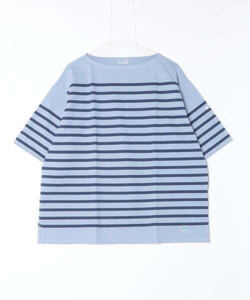 ORCIVAL（オーシバル）の「ORCIVAL/WIDE BOAT NECK S/S P.O.（Tシャツ/カットソー・メンズ・ホワイト/グレー/ネイビー/ベージュ系その他・5/4）」の4枚目の写真