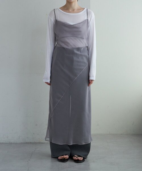 SHENERY（シーナリー）の「オーガンジーキャミワンピース（ワンピース・レディース・ピンク/グレー・FREE）」の9枚目の写真