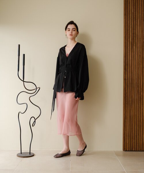 SHENERY（シーナリー）の「オーガンジーキャミワンピース（ワンピース・レディース・ピンク/グレー・FREE）」の18枚目の写真