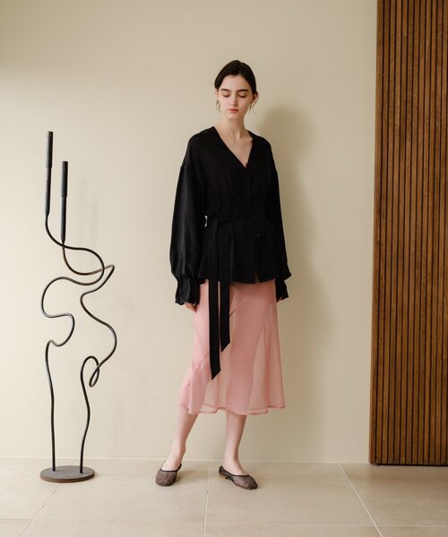 SHENERY（シーナリー）の「オーガンジーキャミワンピース（ワンピース・レディース・ピンク/グレー・FREE）」の19枚目の写真