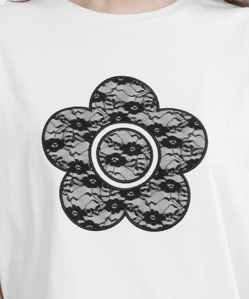 MARY QUANT(マリークワント)の「レースデイジー Tシャツ(Tシャツ/カットソー・レディース・ホワイト/ピンク/ブルー/ブラック・M)」の6枚目の写真