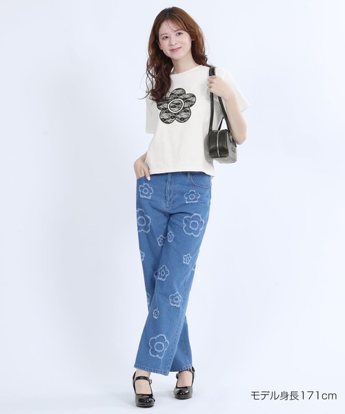 MARY QUANT(マリークワント)の「レースデイジー Tシャツ(Tシャツ/カットソー・レディース・ホワイト/ピンク/ブルー/ブラック・M)」の7枚目の写真