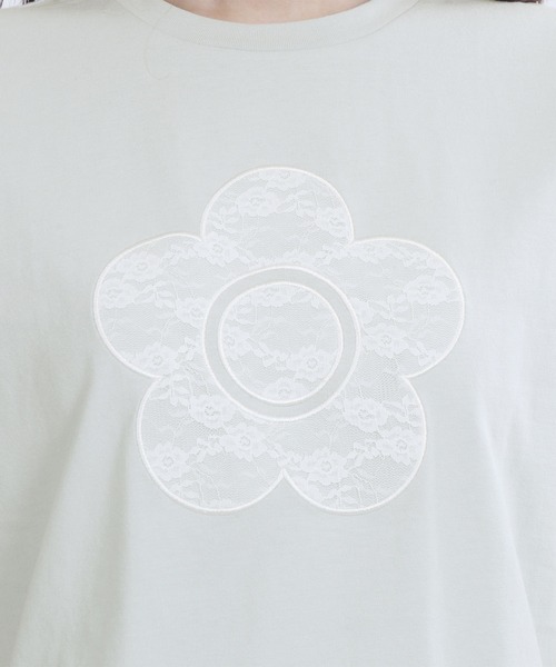 MARY QUANT(マリークワント)の「レースデイジー Tシャツ(Tシャツ/カットソー・レディース・ホワイト/ピンク/ブルー/ブラック・M)」の13枚目の写真