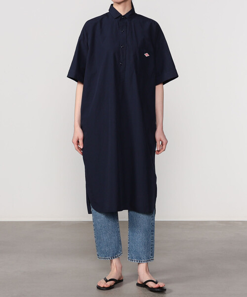 DANTON | コットンポプリン 半袖シャツワンピース SOLID WOMEN（シャツ