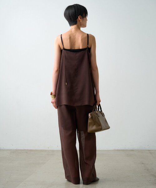 LOUNGEDRESS(ラウンジドレス)の「【JAPAN MADE】シアーキャミ(キャミソール・レディース・ブラウン・FREE)」の3枚目の写真