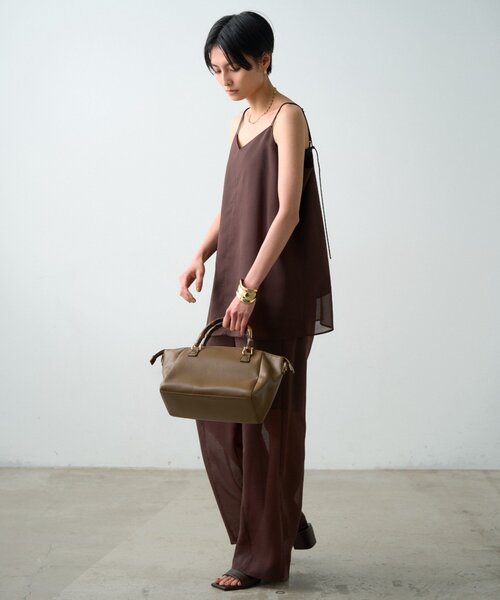 LOUNGEDRESS(ラウンジドレス)の「【JAPAN MADE】シアーキャミ(キャミソール・レディース・ブラウン・FREE)」の4枚目の写真