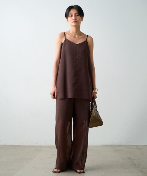 LOUNGEDRESS(ラウンジドレス)の「【JAPAN MADE】シアーキャミ(キャミソール・レディース・ブラウン・FREE)」の5枚目の写真